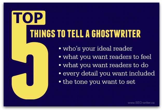 What to tell your ghostwriter